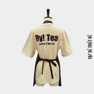 Mẫu tạp dề quán trà sữa Ry Tea
