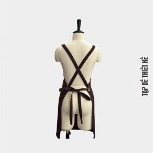 Tạp dề chữ X (đeo chéo) màu Nâu