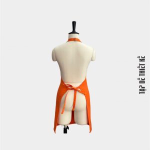 Tạp dề đeo cổ màu cam kaki