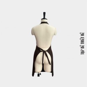 Tạp dề đeo cổ màu nâu