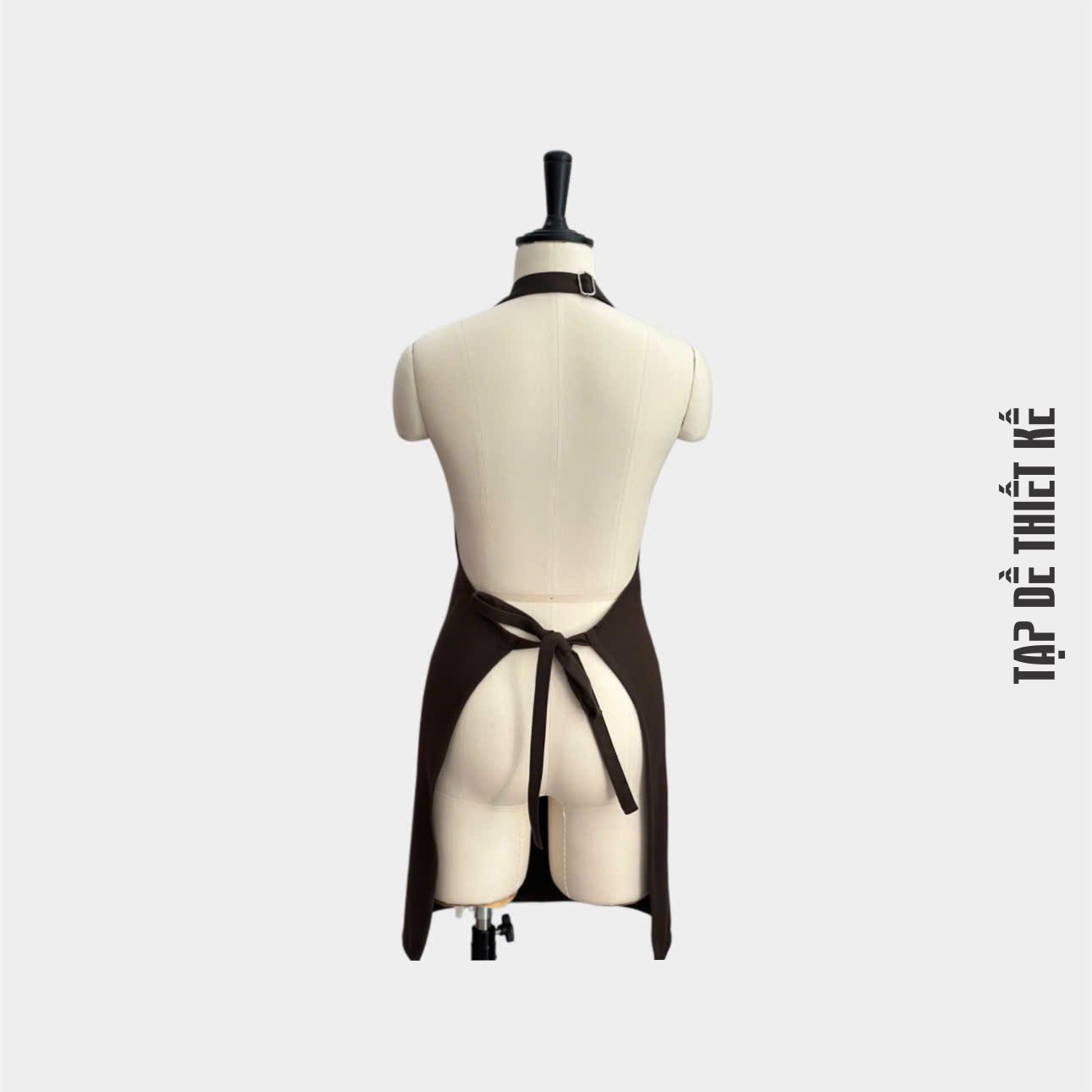 Tạp dề đeo cổ màu nâu