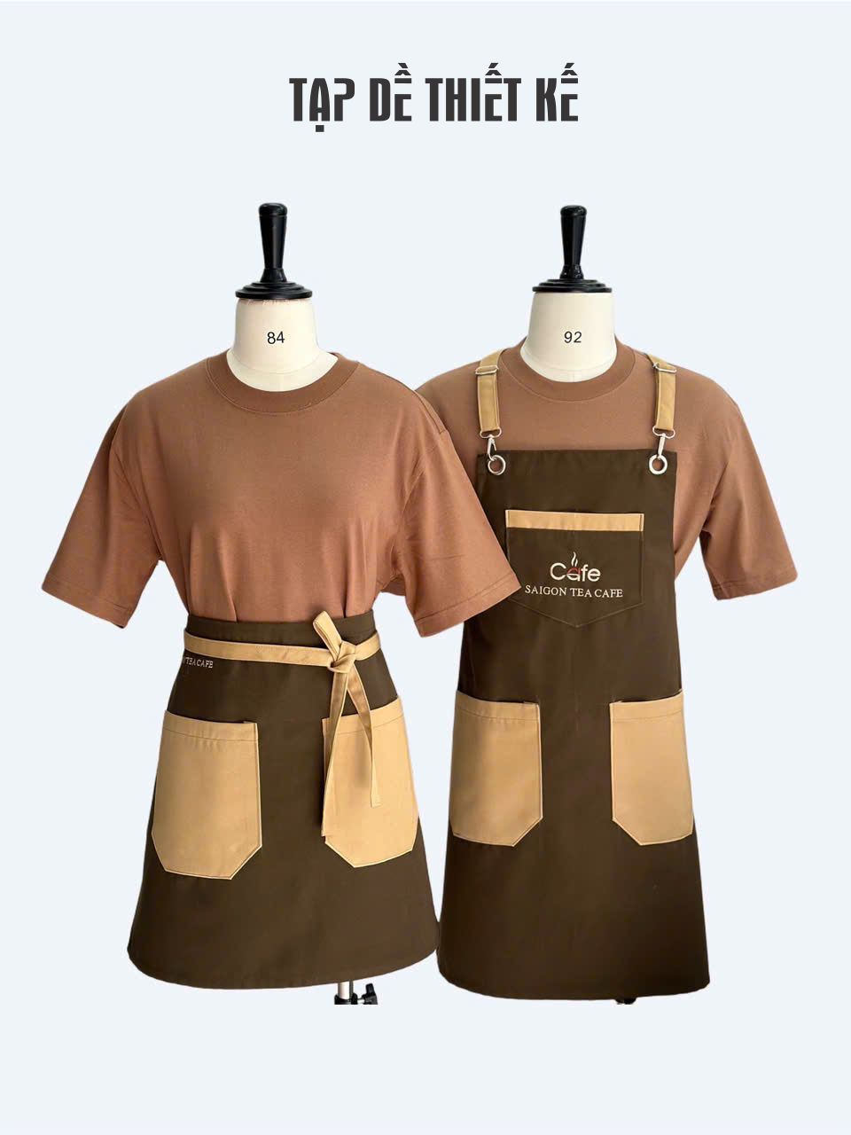 Tạp dề quán cafe vintage giúp tạo nét đặc trưng cho quán