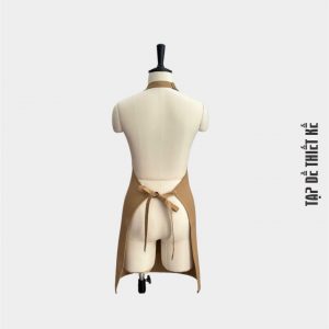 Tạp dề yếm dài màu Be