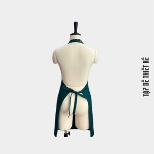 Tạp dề yếm dài màu cổ vịt kaki
