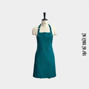 Tạp dề yếm đeo cổ màu cổ vịt kaki
