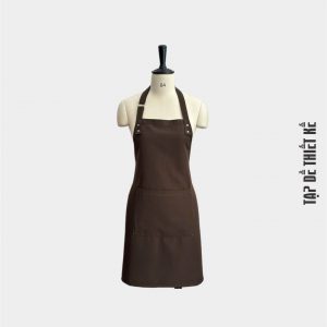 Tạp dề yếm màu nâu kaki