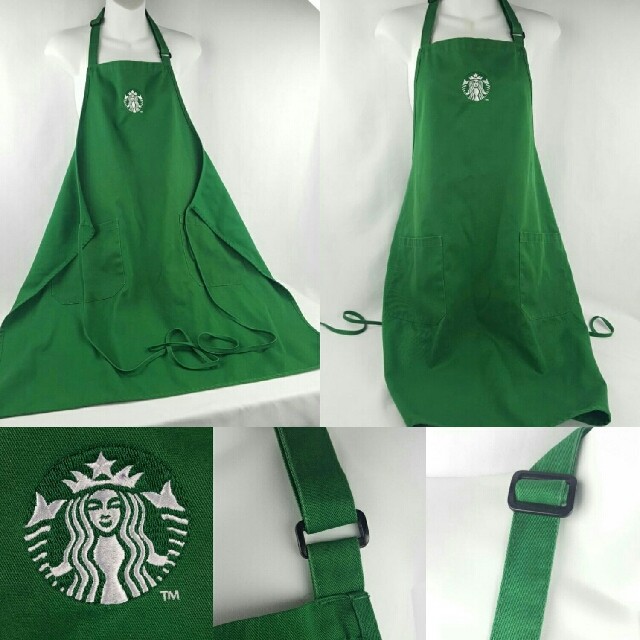 Các chi tiết may trên tạp dề Starbucks