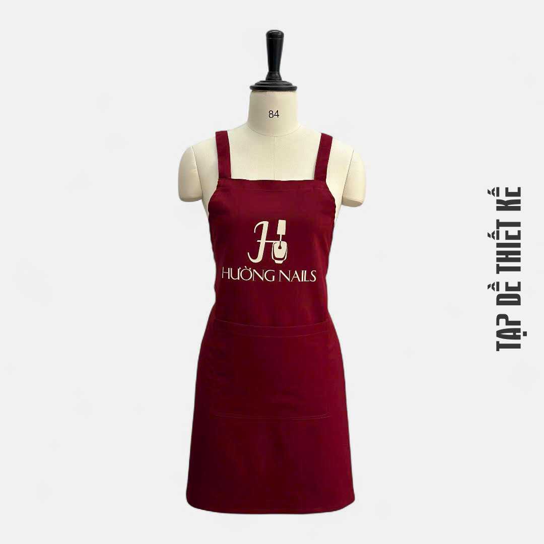 Tạp dề nail in logo theo yêu cầu