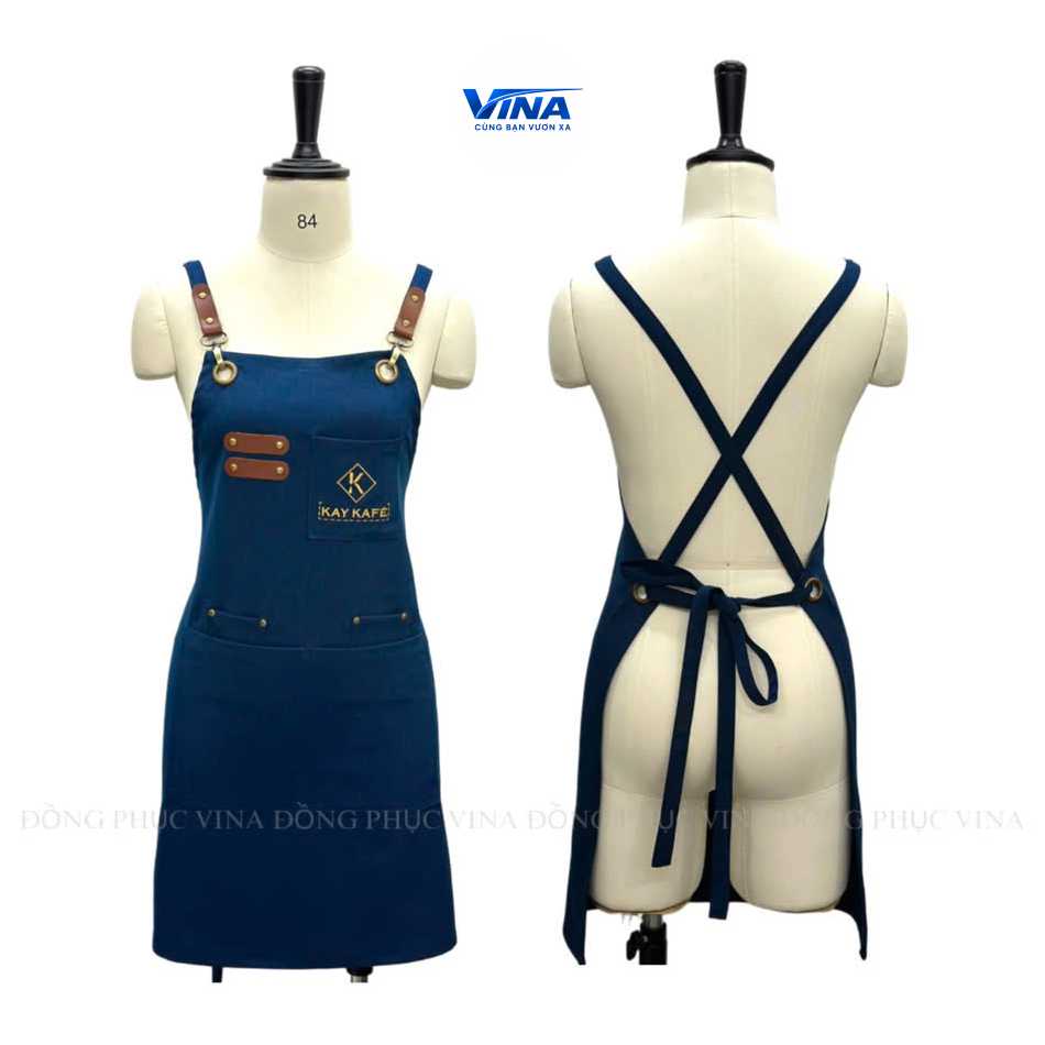 Tạp dề quán cafe thêu logo
