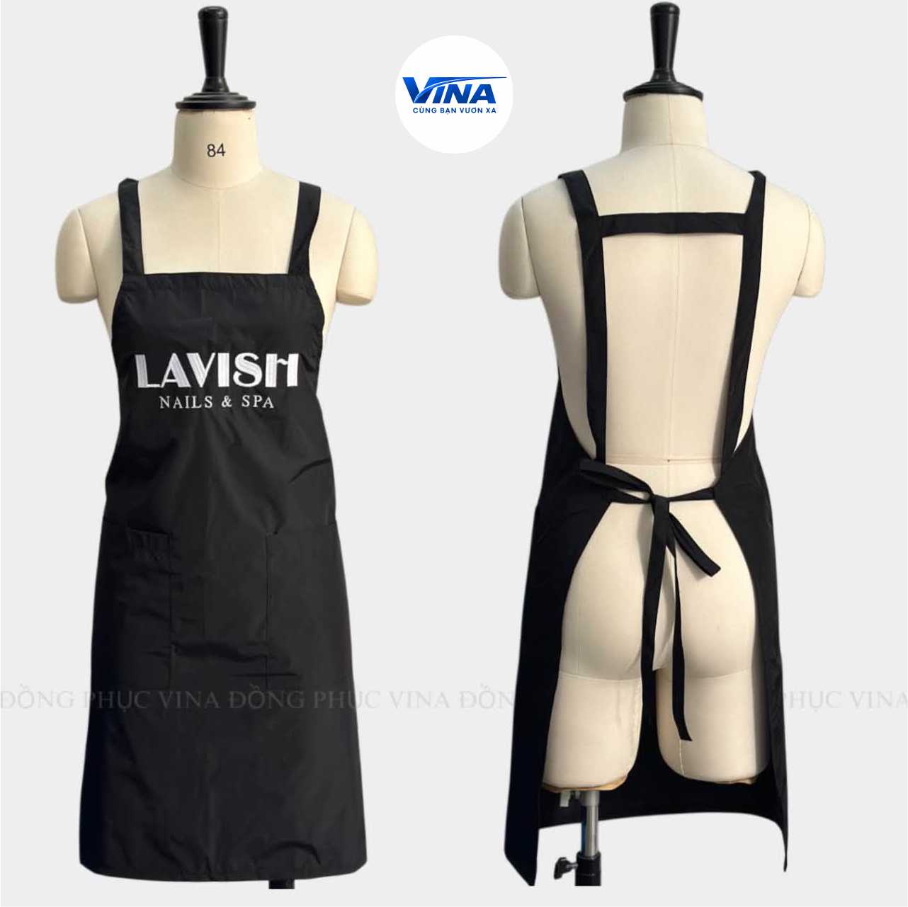 Tạp dề spa dáng dài