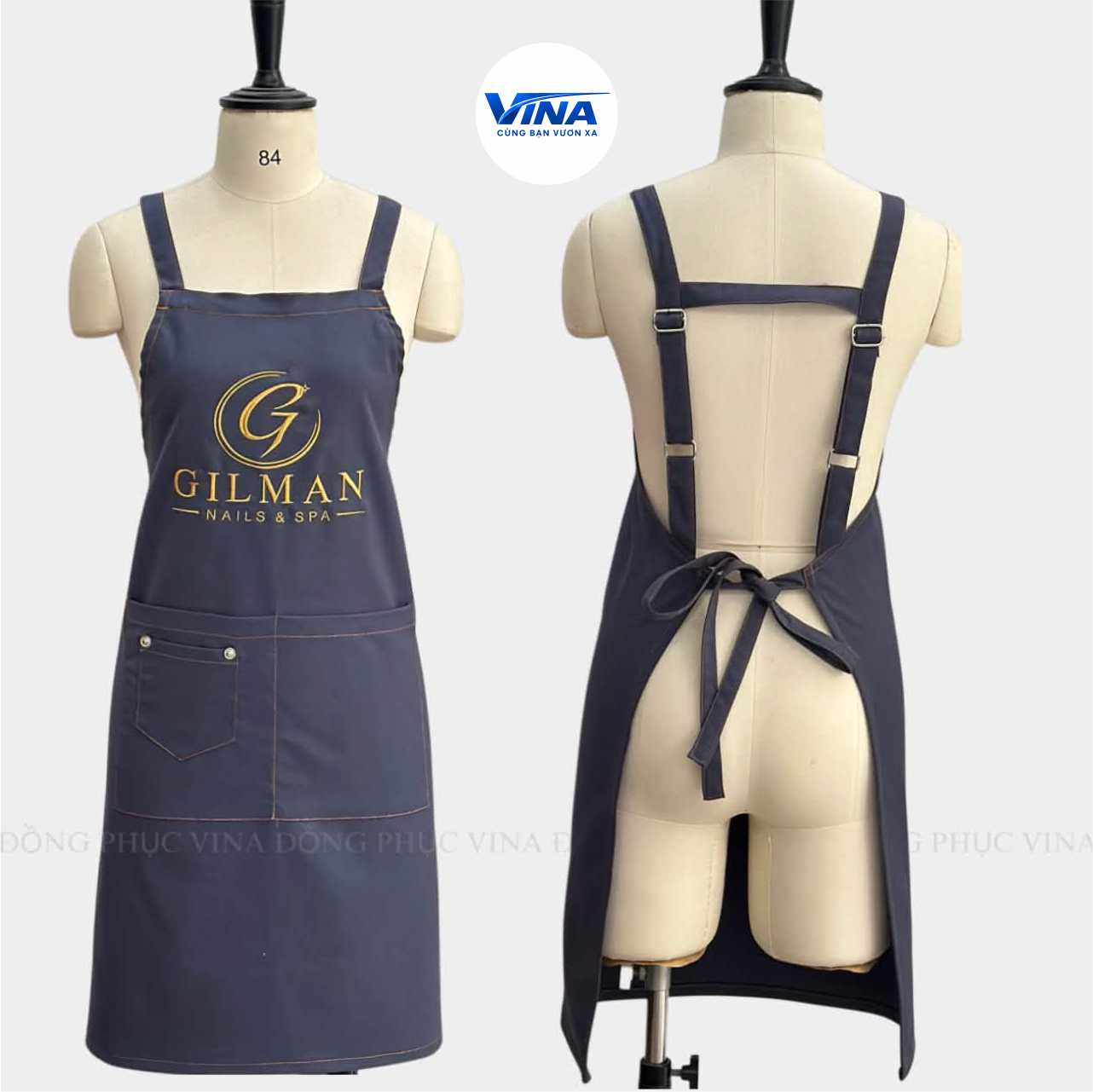 Tạp dề spa chữ H