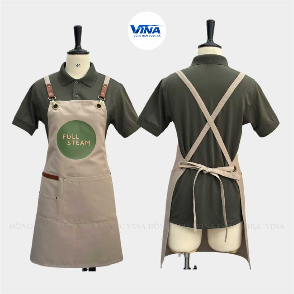 Tạp dề nhà hàng chữ X