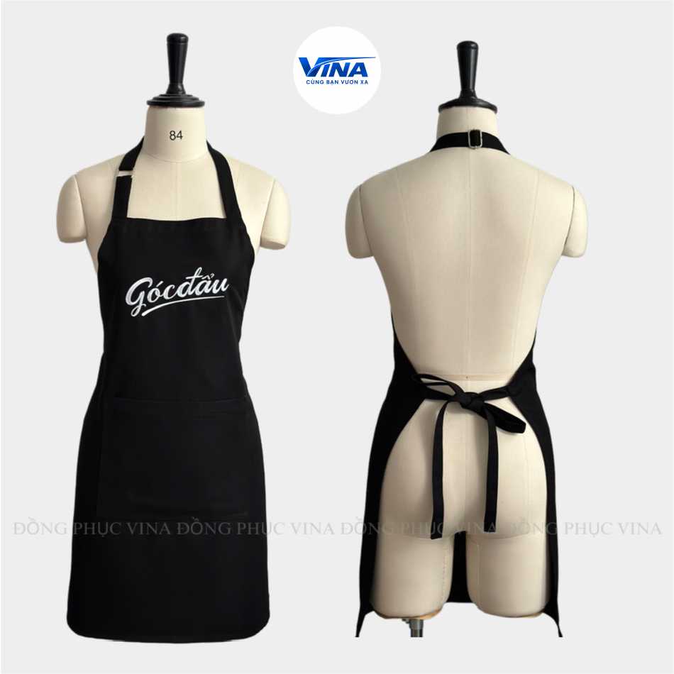 Tạp dề quán cafe phong cách tối giản