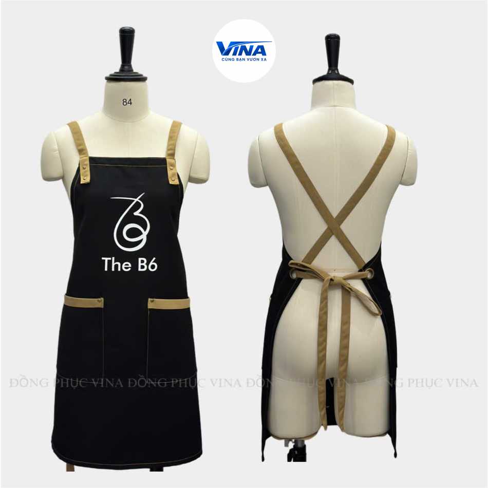 Tạp dề quán trà sữa chữ X